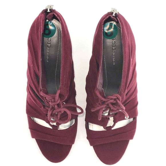 BCBGeneration Channa2 Lace Up Front Peep Toe Shooties Sandals Shoes Size 8 Women - Picture 9 of 11